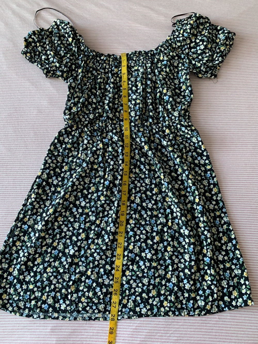 Smocked summer floral Midi Dress size M - Picture 6 of 6